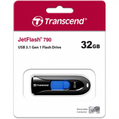 Transcend USB 3.0  32Gb  790  чёрный