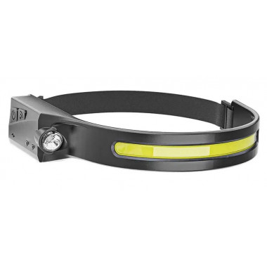 Фонарь акк. налоб. NSY HYT-5808A  от USB + COB длинный + боковой