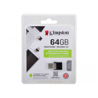 Kingston USB 3.0  64Gb  Data Traveler MicroDuo  (USB + microUSB)  OTG