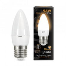 Лампа св/д Gauss Globe E27  9.5W (890lm) 3000K свеча