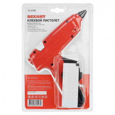 Пистолет клеевой  40W  Rexant 12-0108 (стержни d=11мм)