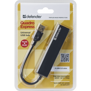 HUB USB3.0  Defender Quadro Express  4 порта  83204