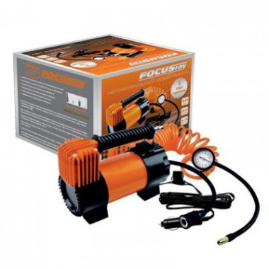 Компрессор FocusRay 107 10атм, 30л/мин, питание 12V/180W, шнур 3м, шланг 5,5м, насадки, сумка
