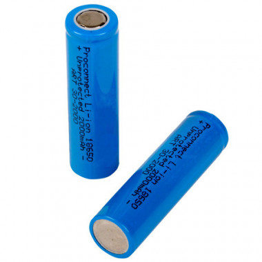 Аккумулятор PROconnect 18650  3,7V 2000mAh Li-ion  (Без защиты)  30-2000