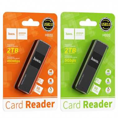Card reader Hoco HB20  USB2.0  microSD / CD