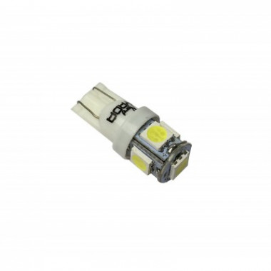 Автолампа св/д T10-5 SMD (size 5050) W5W белый 0.48W 30lm  Nord Yada