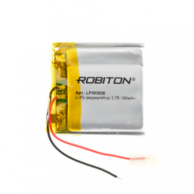 Аккумулятор Robiton 3,7V  180мАч  3х30x30мм. LP303030