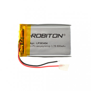 Аккумулятор Robiton 3,7V  800мАч  4х34x54мм LP383454