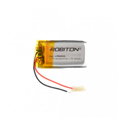 Аккумулятор Robiton 3,7V  350мАч  6х20x35мм LP602035