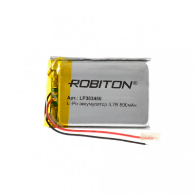 Аккумулятор Robiton 3,7V  800мАч  4х34x50мм LP383450