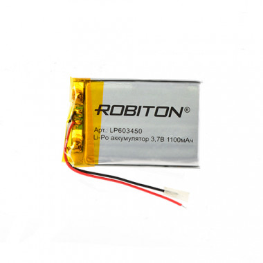 Аккумулятор Robiton 3,7V 1100мАч  34x50х6мм LP603450