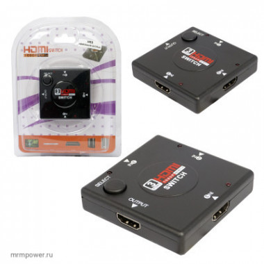 HDMI switcher Сумматор  3в1 без питания H55  A4108  (003112)