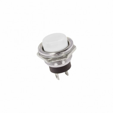 Выкл-кнопка мет 220V 2А (2с) (On)-Off Б/фикс Замык белая Rexant 36-3355