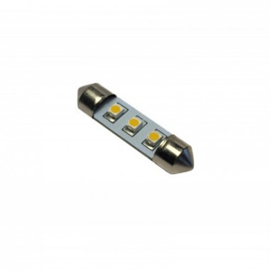 Автолампа св/д T11x36-S8.5 (3smd size 3528) C5W 12V теплый 0.24W 16lm  Nord Yada