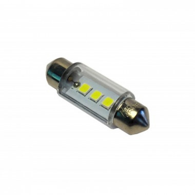 Автолампа св/д T11x36-S8.5 (3smd size3528) C5W белый 0.18W  Nord Yada