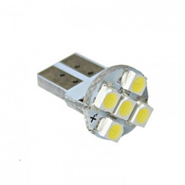 Автолампа св/д T10  5smd x1chip (size 3528)  W5W  W2,1x9,5d  24lm White   Nord Yada