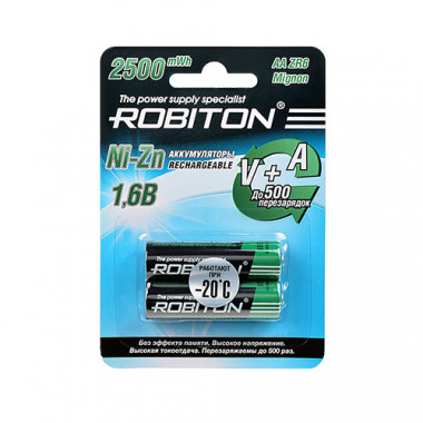 Аккумулятор Robiton Ni-Zn  1,6V 2500mWh  размер R6  15021