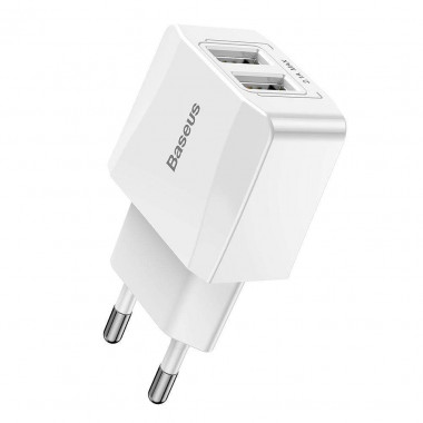 Адаптер сет. Baseus 2USB (5V 2100mA)  MN02