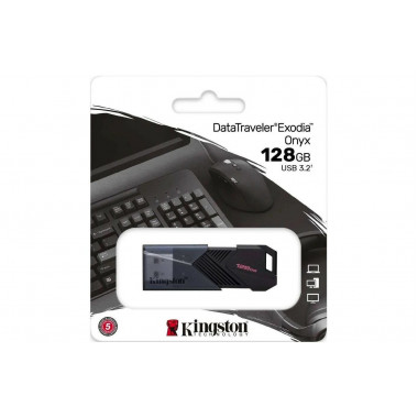 Kingston USB 3.2  128Gb  DataTravele Exodia Onyx  чёрный