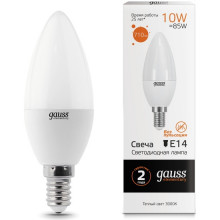 Лампа св/д Gauss Elementary свеча E14 10W (710lm) 3000K