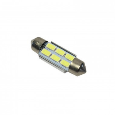Автолампа св/д T11x36-S8.5 (6smd size5730) (CANbus c рад-ром) C5W 1.92W 72lm белый  Nord Yada