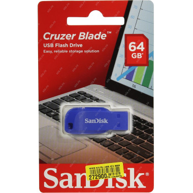 SanDisk USB 2.0  64Gb  CZ50c Cruzer Blade синий