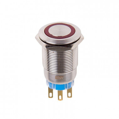 Кнопка антиванд 250V Фикс Ø19 (5с) ON-OFF/OFF-ON красная Rexant 36-3440 