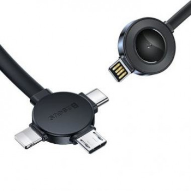 Data Cable iPhone Baseus 0,18м  Star Ring 2A  iP+Type-C+Micro + Wireless