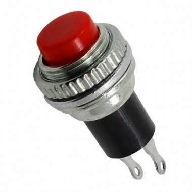 Выкл-кнопка мет 220V 2А (2с) (On)-Off Б/фикс Замык зелён Mini Rexant 36-3333