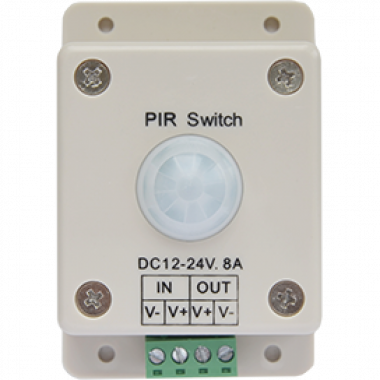 Выключатель с ИК датч движ  12V 96W 8A   Ecola PIR096ESB