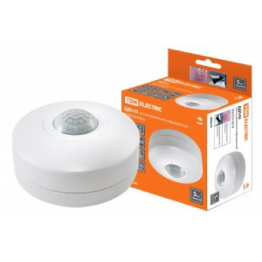 Датчик движения TDM ДДП-03  1200W 6м 10-420с 120º сбоку  360º сверху ip33