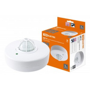 Датчик движения TDM ДДП-02  1100W 2-8м 5-480с 160º сбоку  360º сверху ip33 