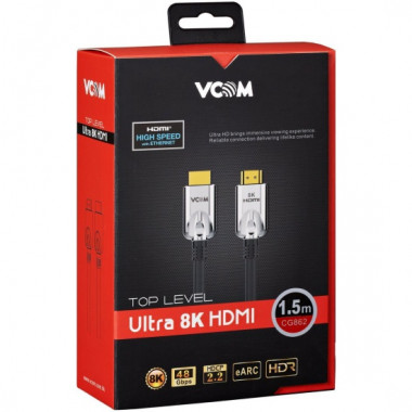 Шнур  VCOM HDMI -HDMI  ver2.1  1.5м  CG862-1.5M