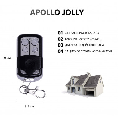 Пульт Apollo Jolly 433,92МГц CAME: TOP 432 SA, NA и ЕЕ( TOP 434) TAM 432