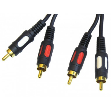 шнур 2RCA-2RCA  Rexant 5м (GOLD)  17-0146