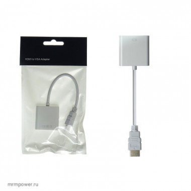 Конвертор (вход  HDMI  выход VGA) с кабелем 0.3м  без питания  (H118 H119  H180 /A5171  A1572 A1573)