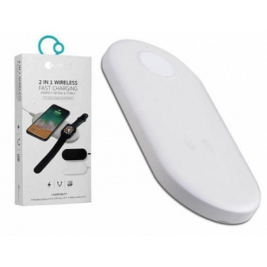 Беспроводная зарядная станция Coteetci  5160-WH 2в1  ( iWatch & Smart Phone )