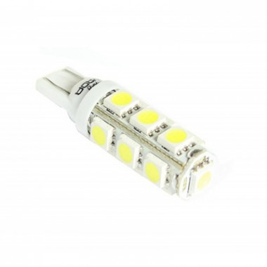 Автолампа св/д T10  13smd (size 5050) W5W белый 1.6W 52lm 12V  Nord Yada