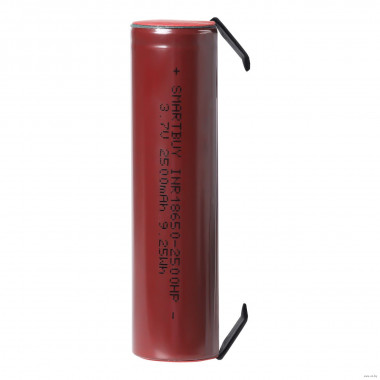 Аккумулятор Smartbuy 18650  3.7V 2500mAh Li-ion без защиты с выводами LI18650-2500