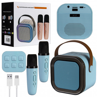 Колонка Bluetooth K12  с 2 микрофонами  788436