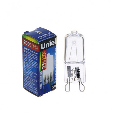 Лампа G9  прозрачная  25W  220V