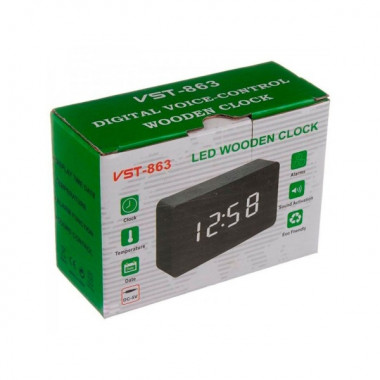 Часы VST-863 черн- зелёный  от USB