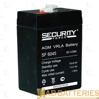 Аккумулятор свинц-кисл Security Force SF 6045 6V 4.5Ah