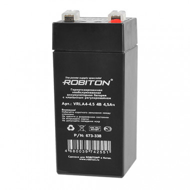 Аккумулятор свинц-кисл Robiton VRLA4-4.5  4V 4.5Ah  17339
