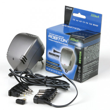 Адаптер сет. Robiton DN300 Design  3-12V 300mA