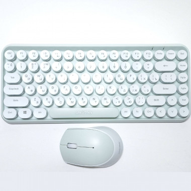 Клавиатура+мышь беспроводная SmartBuy 626376AG мятно-белый SBC-626376AG-M
