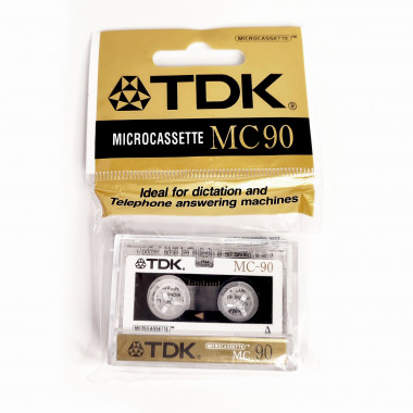 Аудиокассета microcassette MC90 TDK для диктофона 