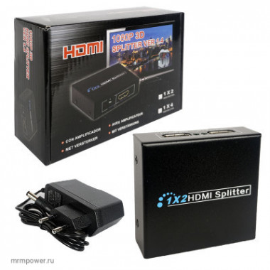 HDMI Splitter  Делитель 1х2  H137 с питанием  (016761 / A1846) 