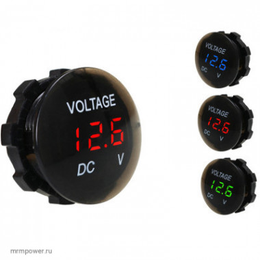 BMG Разъем Usb в авто (врезные) 12V-24V SKU-2029 Вольтметр (Круглый)  A2458