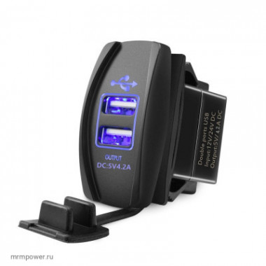 BMG Разъем Usb в авто (врезные) 12V-24V 2USB GH-DS13 (Квадратный) 4.2A  A2450